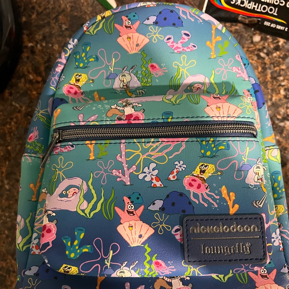 SpongeBob LoungeFly Leather Bag